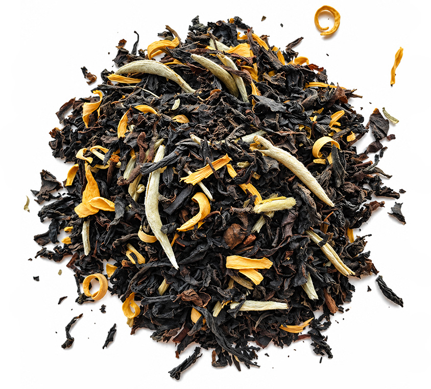 Tippy Earl Grey Leo Tea – czarna herbata Earl Grey z pączkami białej herbaty i płatkami kwiatu pomarańczy